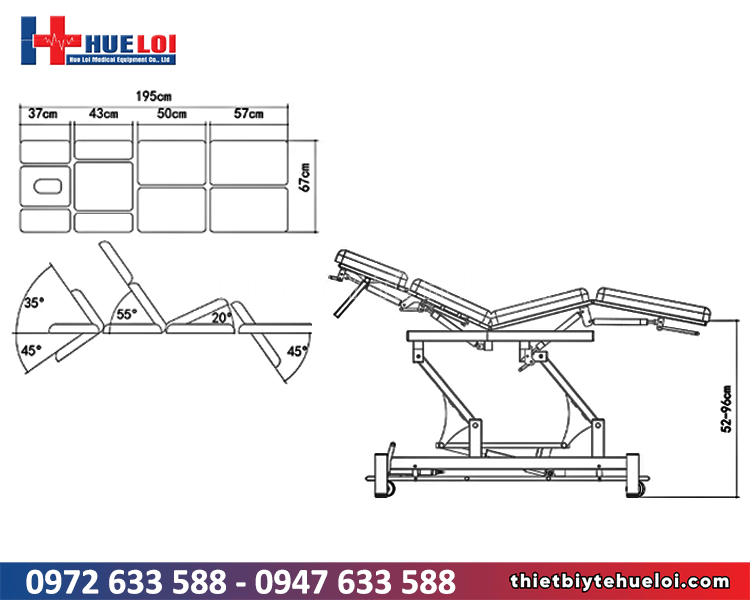 th&ocirc;ng số giường trị liệu đa năng