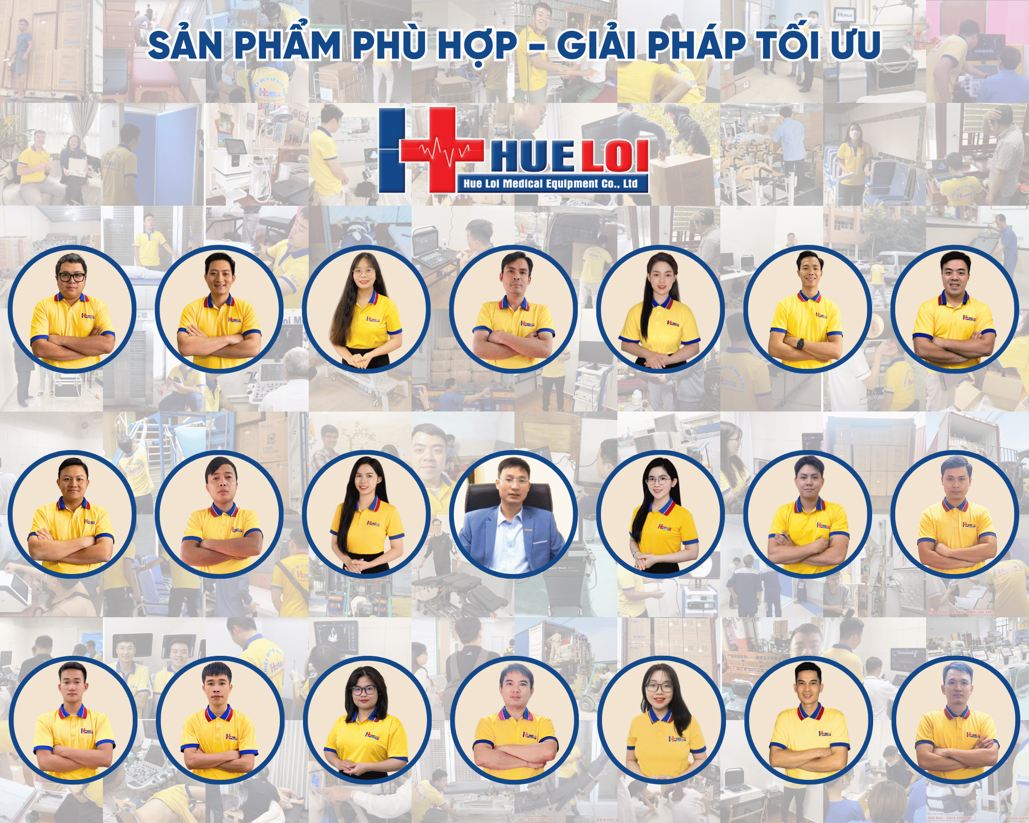 nh&acirc;n vi&ecirc;n c&ocirc;ng ty TNHH thiết bị y tế Hu&ecirc; Lợi 