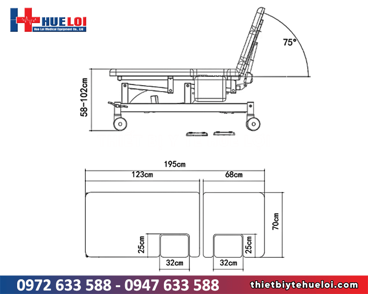 th&ocirc;ng số kỹ thuật b&agrave;n kh&aacute;m tim mạch