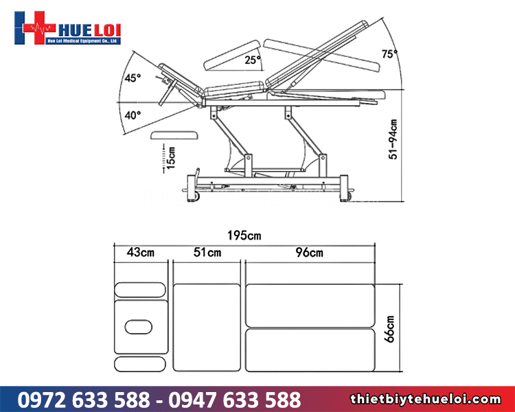 th&ocirc;ng số kỹ thuật m&aacute;y nắn chỉnh cột sống