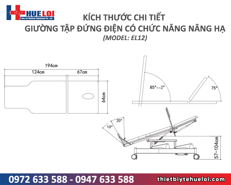 giường tập phục hồi chân