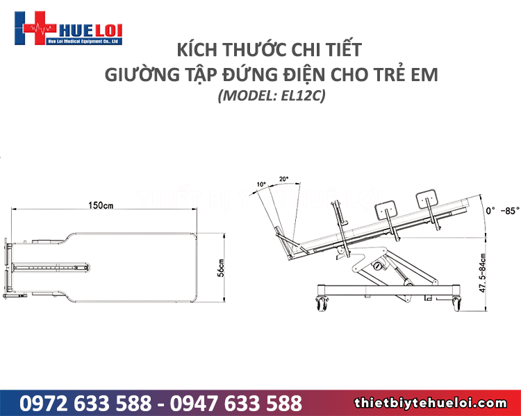 thông số kỹ thuật giường tập đứng