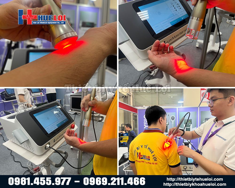 máy laser công suất cao nhiều đầu điều trị